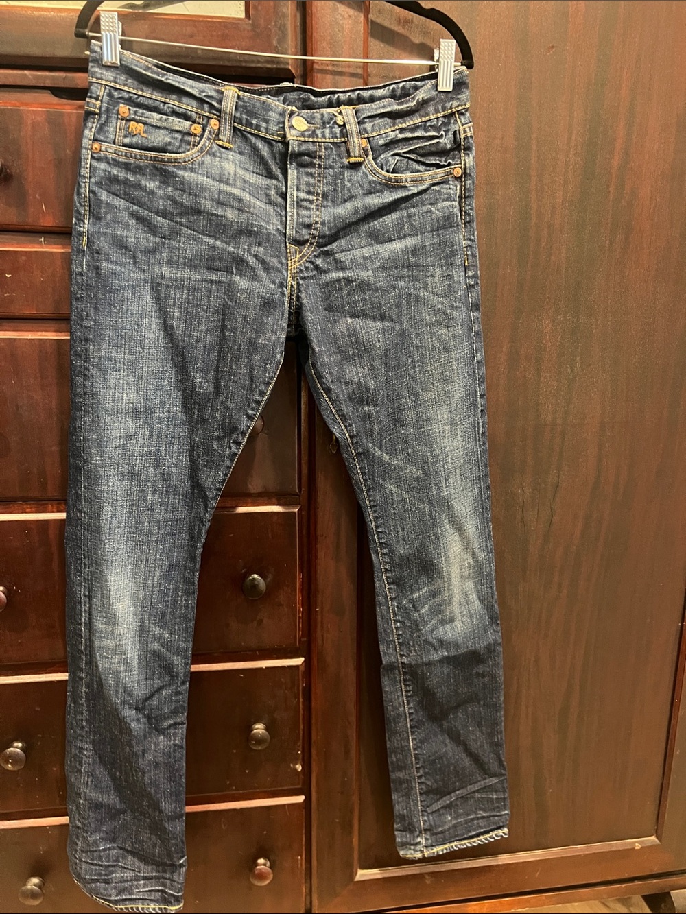 Ralph Lauren Double RL Slim Straight Dark Blue Jeans